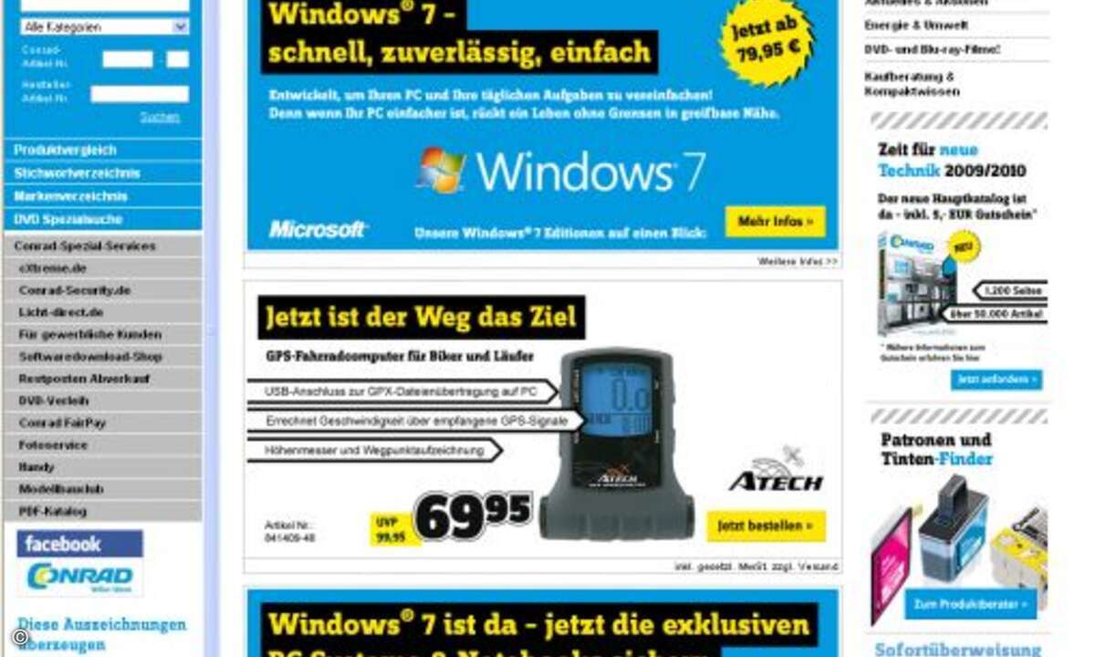 Rang 4: Conrad - der Elektronikversender profitiert von seiner langjährigen Erfahrung