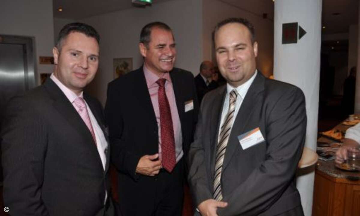 Michael Mohr (DCI AG), Frank Werner (H&D International) und Tobias Buhmann (Buhmann Marketing)