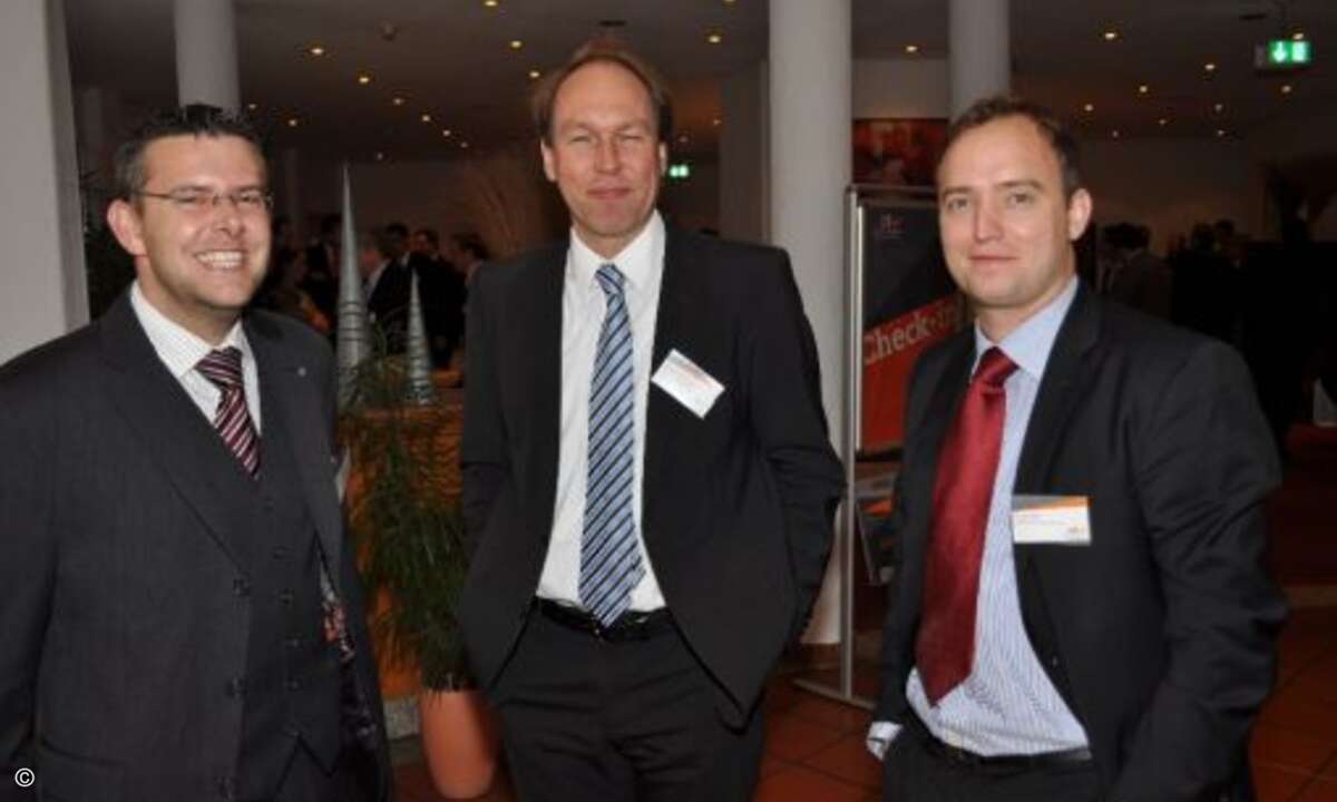 Robin Otton (Geodis), Eduard Falkenreck (Arvato) und Christian Meindl (Geodis)