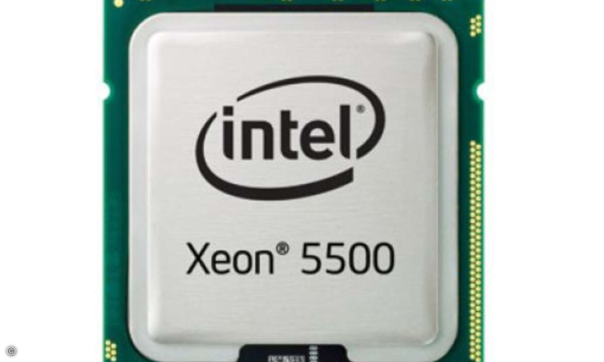CPU: Intels Xeon 5500-Serie. Vor allem im Server-Bereich sorgte die Intel-Neuentwicklung für eine markante Leistungssteigerung.