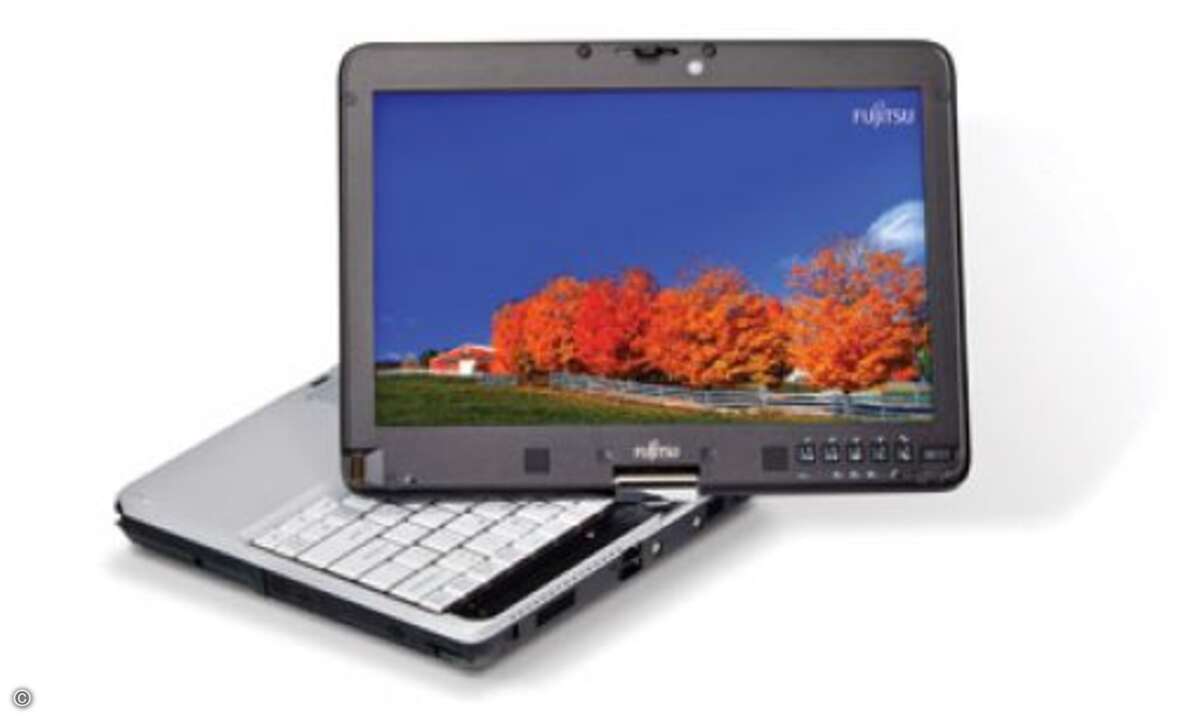 Notebook: Fujitsu Lifebook T4410. Windows 7 erwies sich auf dem Fujitsu-Lifebook als willkommene Ergänzung und überzeugte unter anderem bei den erweiterten Touch- und Multitouch-Applikationen.