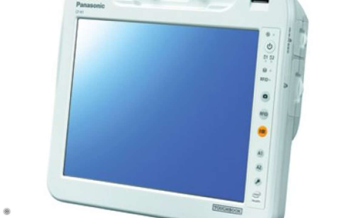 Health Care: Panasonic H1. Mit dem Tablet brachte Panasonic ein exzellentes Gerät für den Einsatz in medizinischen Einrichtungen auf den Markt, das nicht nur leise und stabil ist, sondern auch gut zu reinigen und mit leistungsstarken Batterien ausges