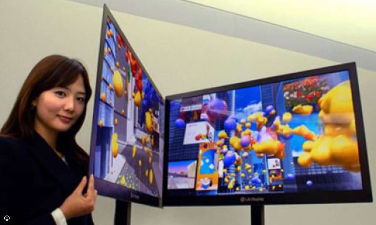 Immer dünner: Ähnlich wie Laptops und Netbooks werden auch HDTV- und LCD-Displays immer dünner. Bei der CES zeigt nun LG seine nur 2,6 Millimeter dicken »Extreme Slim« LCDs