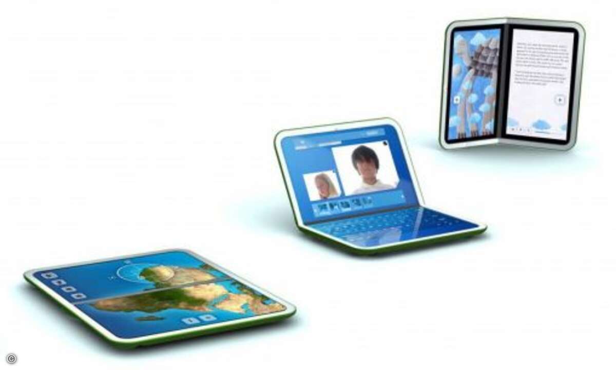 Als Kontrast: Ein echter Knaller wäre es gewesen, hätte Apple z.B. ein Netbook mit zwei Touchscreens wie das XO-2 präsentiert