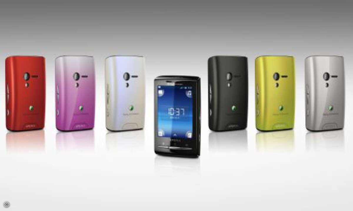Xperia x10 mini von Sony Ericsson kommt in eiern Vielzahl von Farben