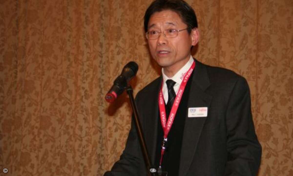 PFU-Chef Sho. I. Yoshioka begrüßte die Partner zur dritten Channel Koferenz des Scanner-Spezialisten