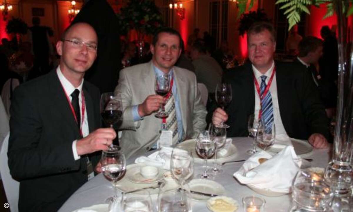 Manfred Grandis von BHS Binkert, Thomas Kade von Toms Computersysteme und Christoph Grüten von Silex