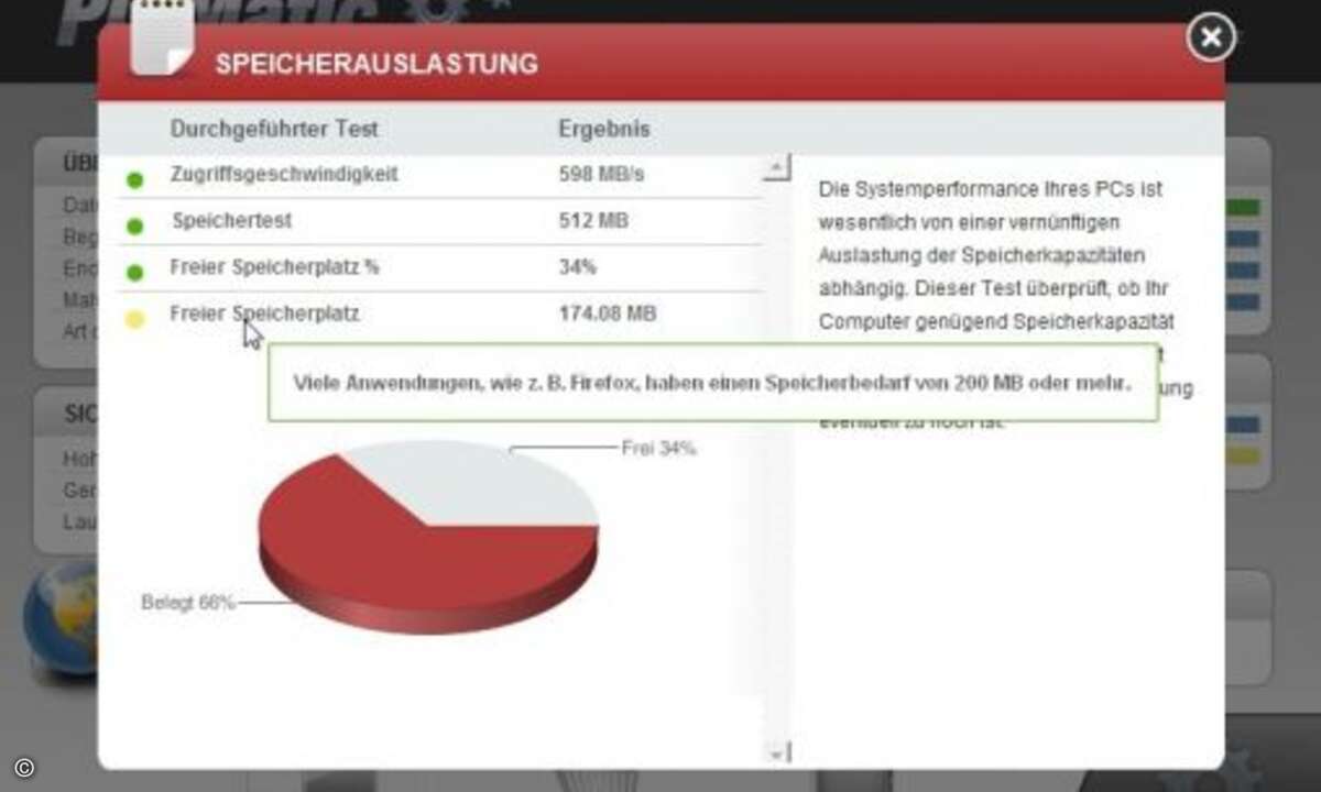 Ein voller Speicher verlangsamt die Arbeit zusätzlich.