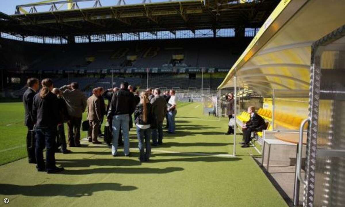 Die Messebesucher konnten auch an Stadionführungen teilnehmen