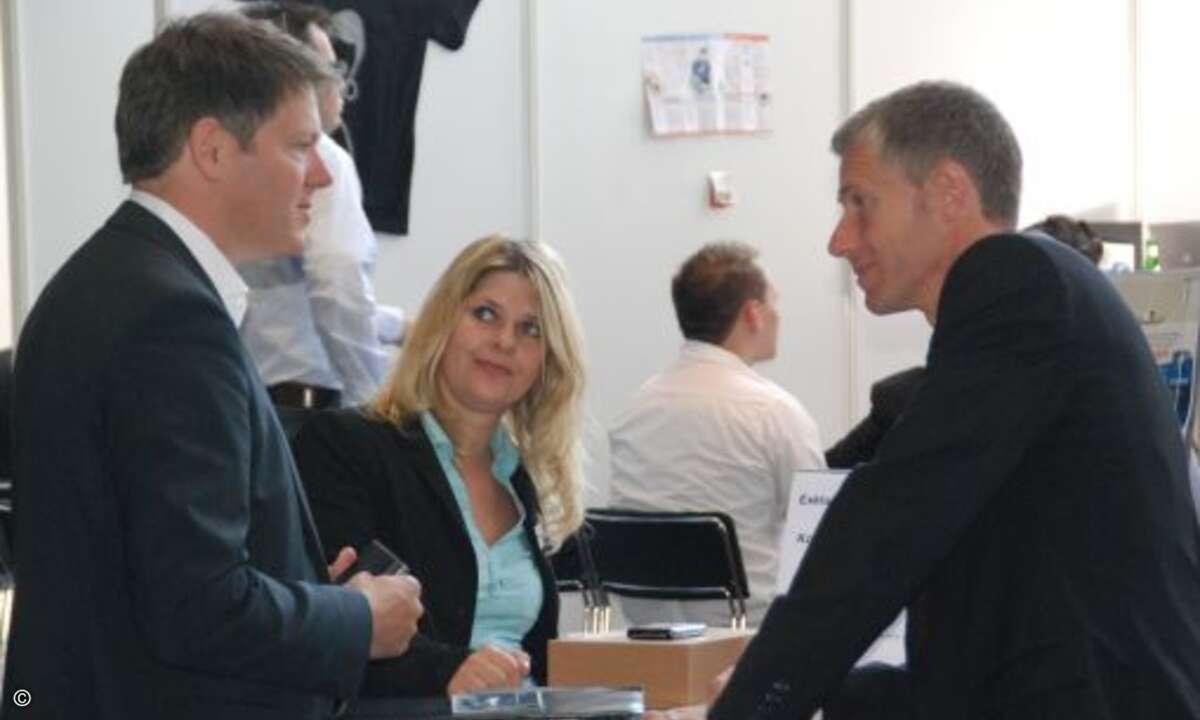 Zeit für Gespräche: Jens Dreger (Dreger Consulting), Claudia Wolf und Ralf Schindler (beide Astaro)