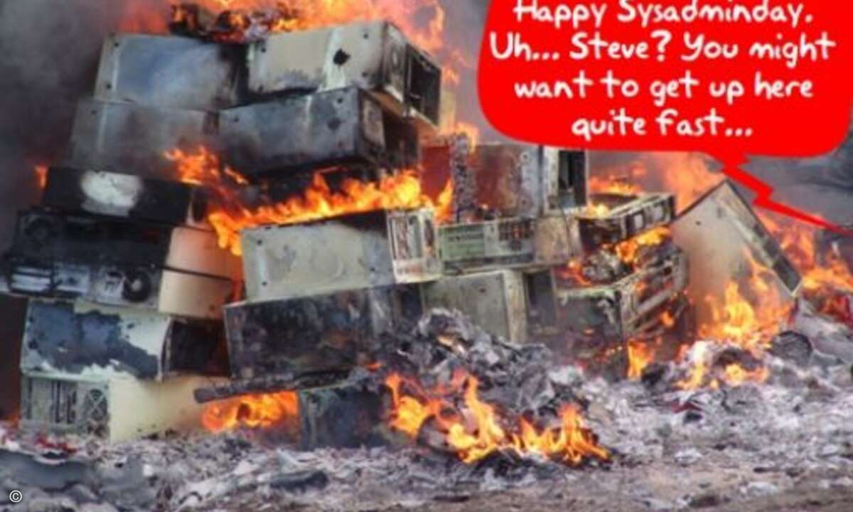 Oder man gibt dem Admin einfach mal ein paar Tage frei, da man sowieso auf ein neues System umstellen will.
