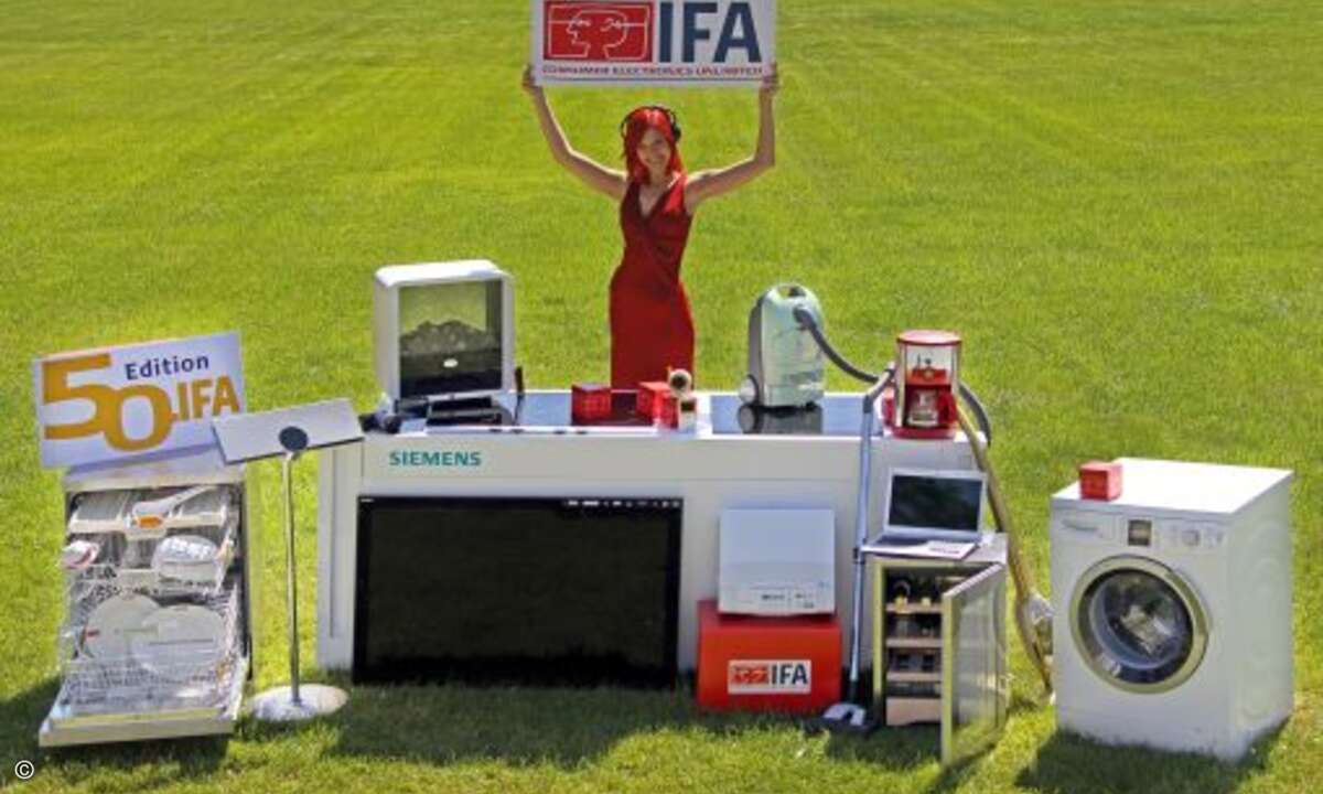 50 Jahre IFA. Miss IFA ist zwar noch deutlich jünger, freut sich aber schon jetzt auf die Jubiläumsausstellung.