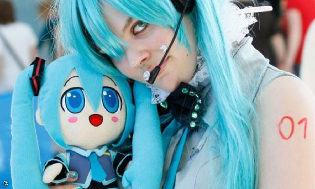 Die blauhaarige Miku ist eine der populärsten Figuren der japanischen Manga- und Games-Szene