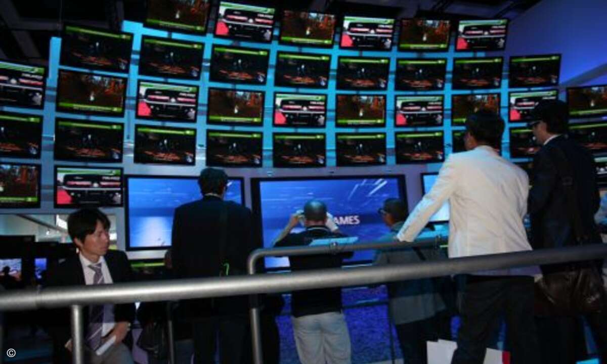 Die 3-D-Groß-Wand bei Panasonic