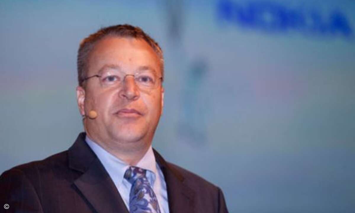 Stephen Elop, Nokias neuer CEO, hielt die Abschlussrede auf der Nokia World 2010