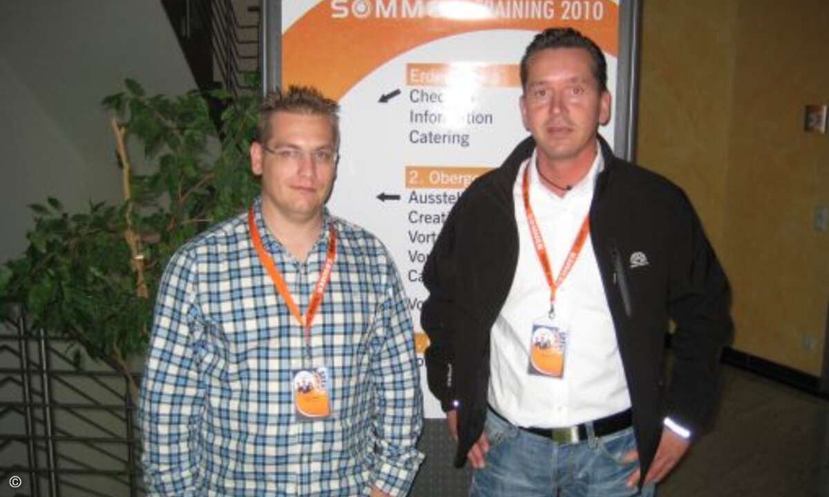Die neue Kooperation Idas World - hier Stefan Gradl und Olaf Kanig - war auch vor Ort