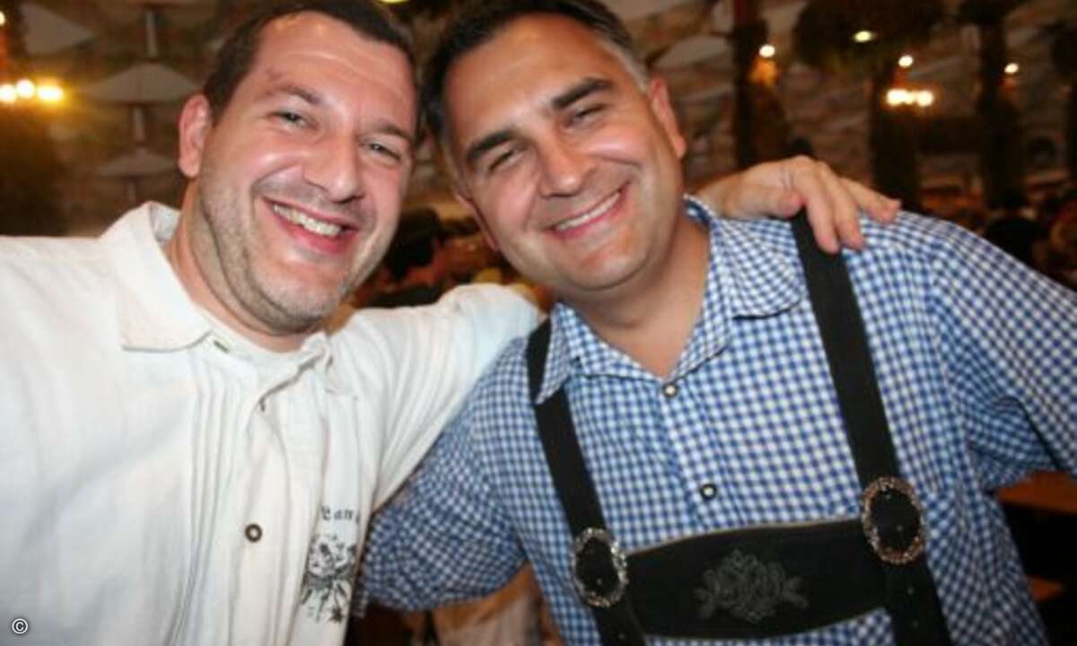 Andreas Neck, Vorstand von Distributor Disc Direct mit Jörg Kartschewski, der bei Konica Minolta für die Distribution verantwortlich ist