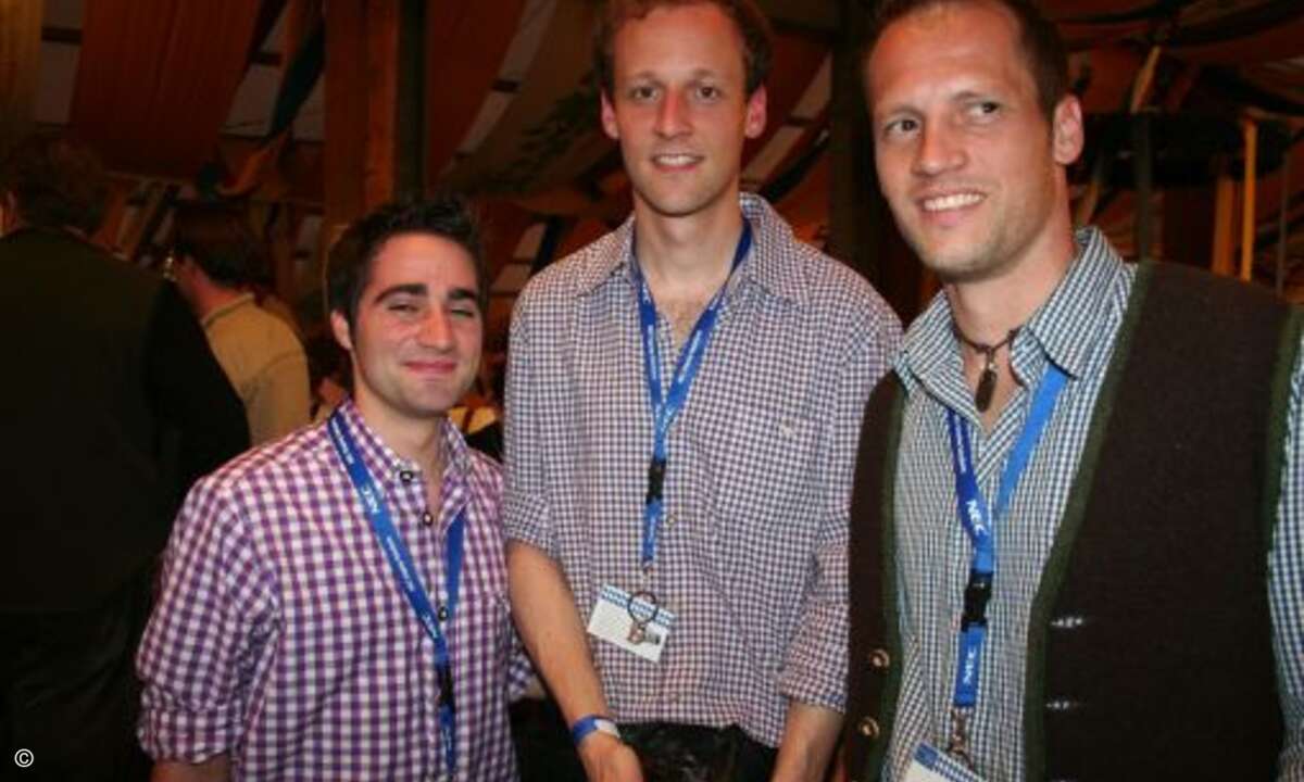 So sehen sie ja ganz brav aus, aber das täuscht: Thomas Meusburger, Melf Jenderny von Tech Data und Matthias Foltin von Ingram Micro