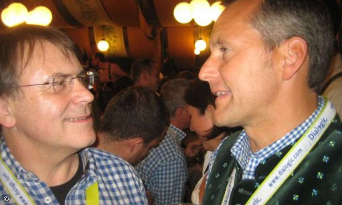 Gerhard Reinhold von Dialogic und Michael Michler von CreaLog