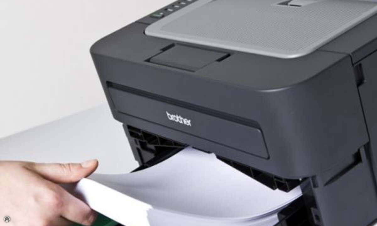Die integrierte Kassette fasst 250 Blatt A4-Papier