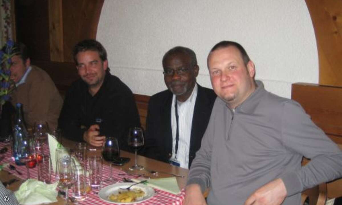 Robert Prubst (Baghus),  Tope Akinbiyi (DFata & Scientific) und Claus Rosenberger