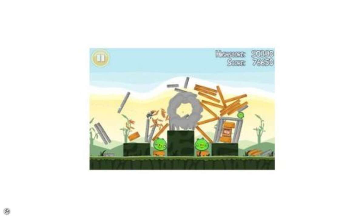 Angry Birds (Version für iPhone/iPod Touch: 0,79 Euro, Version für iPad: 3,99 Euro):