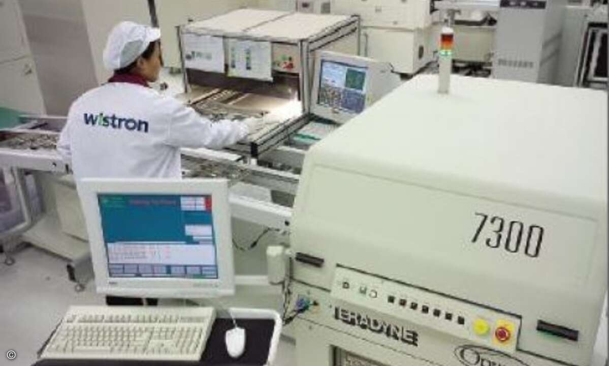 Drittgrößter Fertiger ist Wistron, ebenfalls aus Taiwan