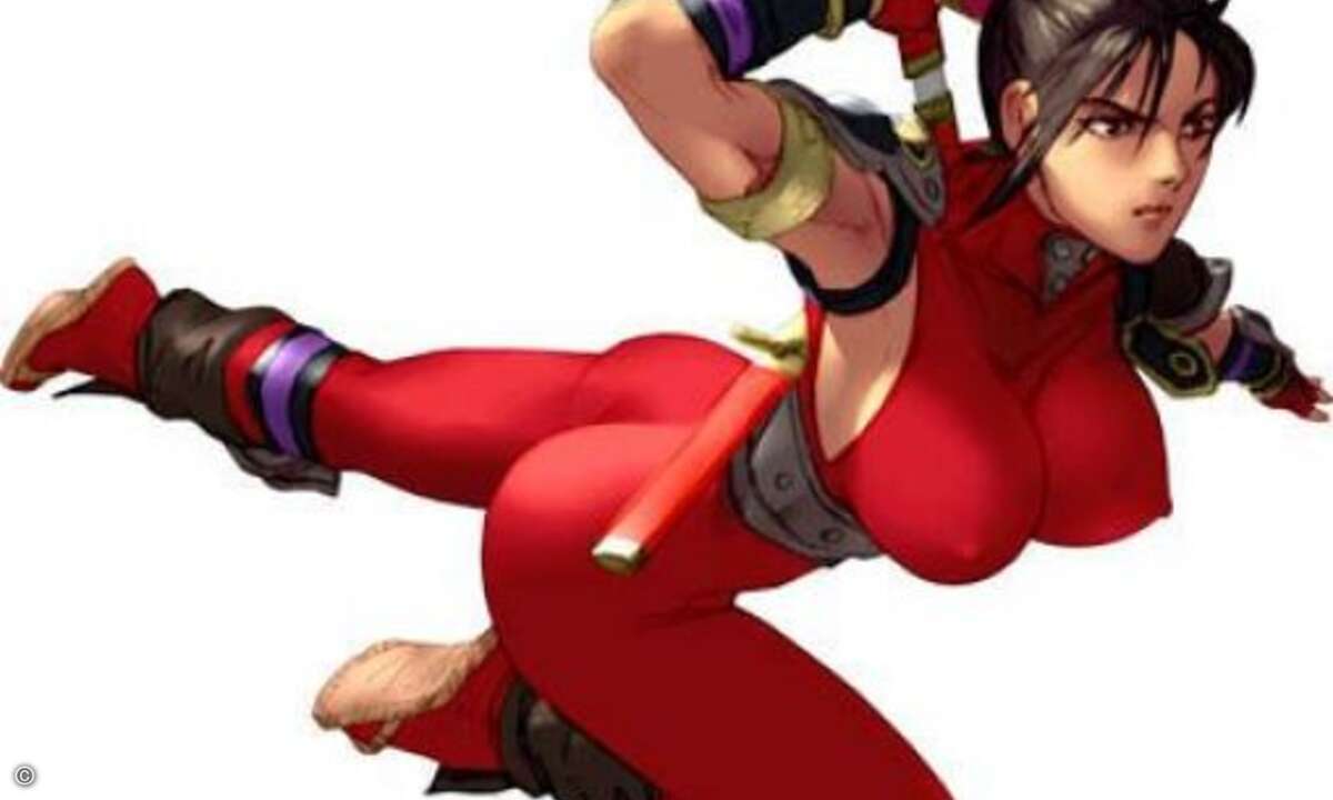 Der weiblich Ninja Taki geht in »Soul Calibur« auf Dämonenjagd. Da Dämonen gegen weibliche Reize immun sind, hat sie ein Schwert dabei.