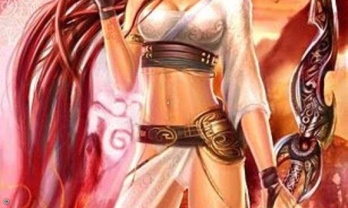 Nariko, eine leidenschaftlichen Kriegerin, beschützt in »Heavenly Swor« das gleichnamige Schwert, dem eine unermessliche Macht innewohnt.