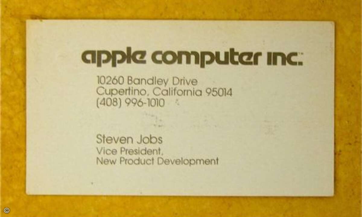 Steve Jobs' Visitenkarte aus dem Jahr 1979