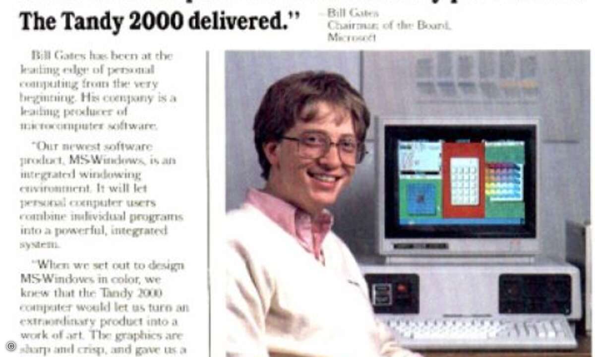 Microsoft-Werbung aus dem jahr 1985
