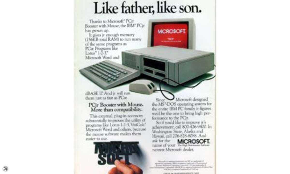 Auch diese Microsoft-Anzeige datiert aus dem Jahr 1985