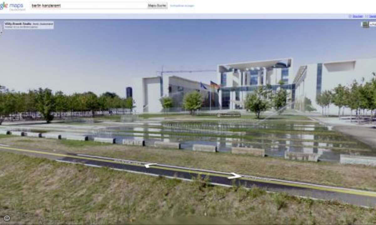 Im Rahmen einer Preview gibt es bei Street View auch das Kanzleramt in Berlin zu begutachten