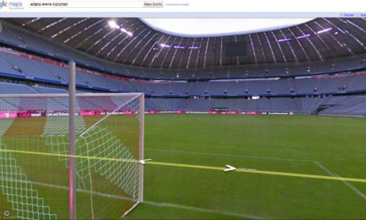 Fußballfans können Stadien auf Street View bewundern wie die Allianz Arena in München