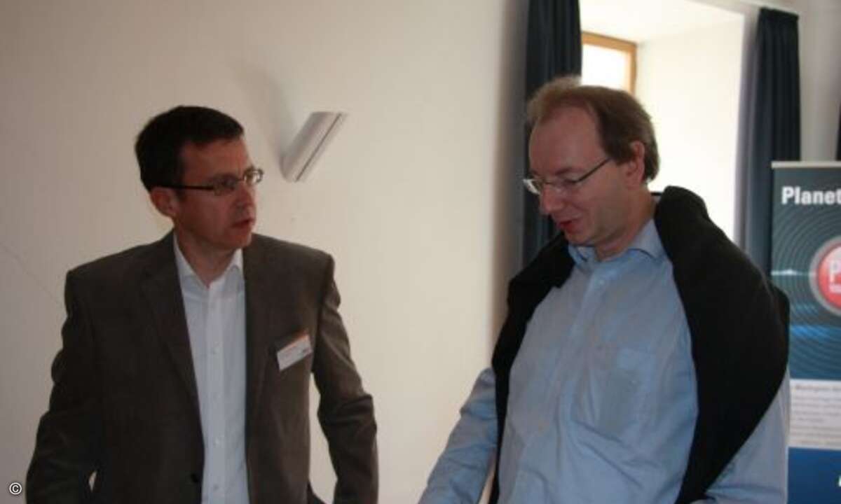 Swyx-Chef Ralf Ebbinghaus (links) und Lancom-Chef Ralf Koenzen