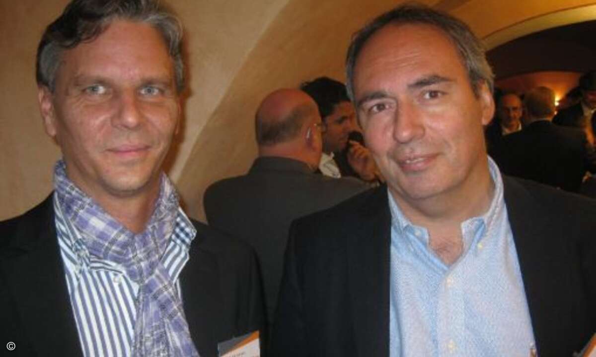 Hendrik Hoosemans (arvato, links) und Peter Bernard (Planview)