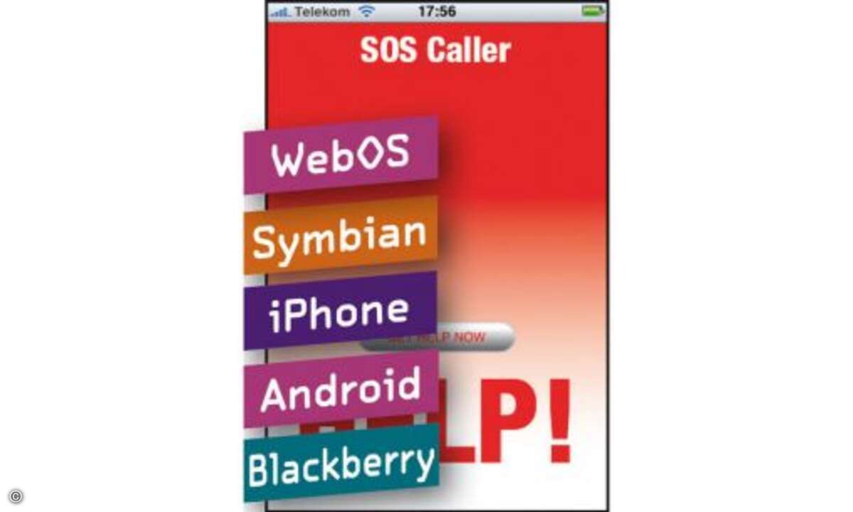 SOS Caller: Eine App, die Sie hoffentlich niemals brauchen werden: In den Webshops der unterschiedlichen Plattformen tummeln sich kostenlose wie kostenpflichtige SOS-Anwendungen. Auf Knopfdruck wählt die Gratis-App SOS Caller eine frei festlegbare No