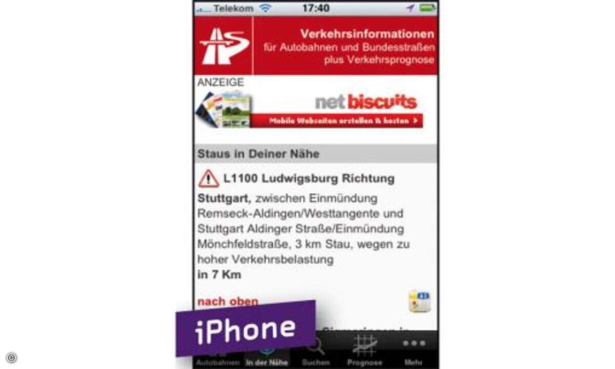Stau Mobil: Bekanntes Szenario: „Soll ich, oder soll ich nicht – auf die Autobahn fahren?“ Im entscheidenden Augenblick schweigt dann meist auch der Verkehrsdienst im Radio, und prompt schleicht man Stoßstange an Stoßstange über die Autobahnen des La