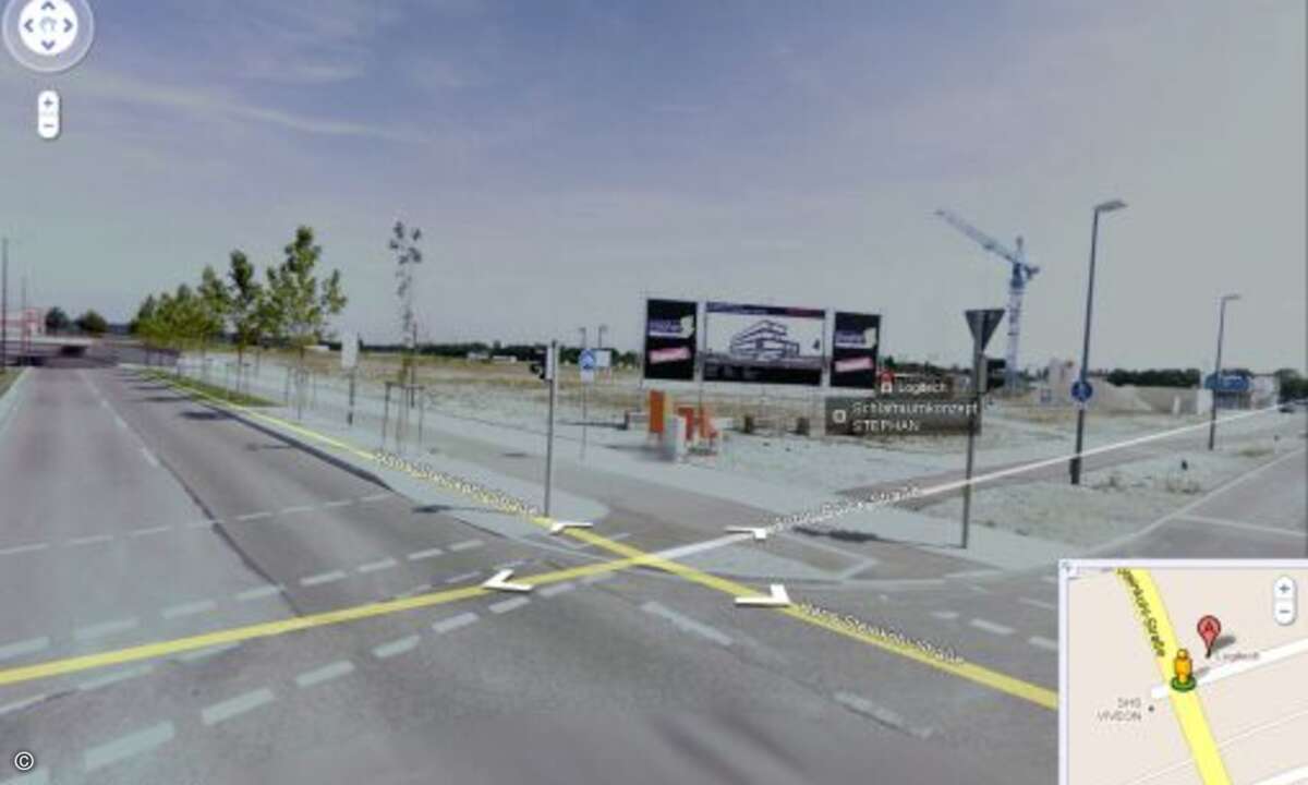 An Stelle dieser Baustelle in München Aubing steht heute der Logitech Deutschlandsitz