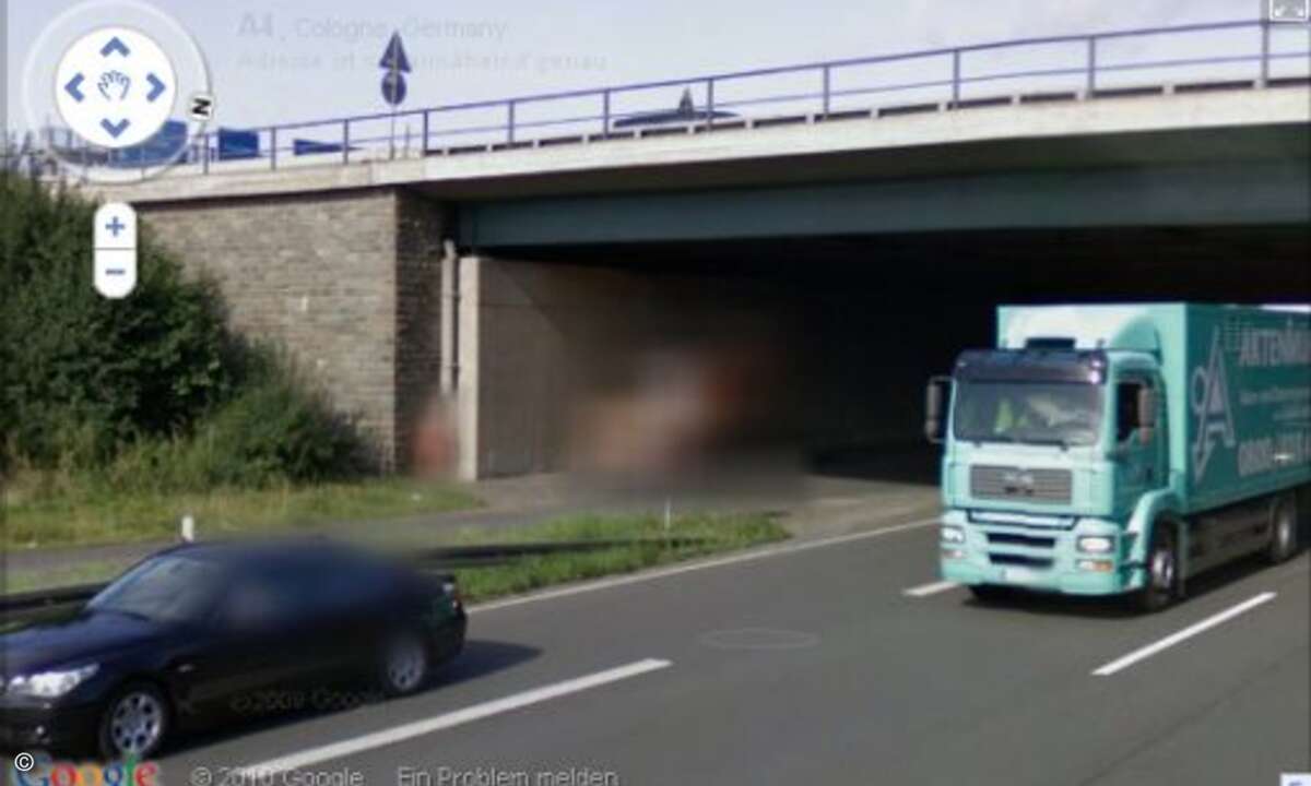 Auch Mitarbeiter der Autobahnmeisterei haben manchmal dringende menschliche Bedürfnisse ...