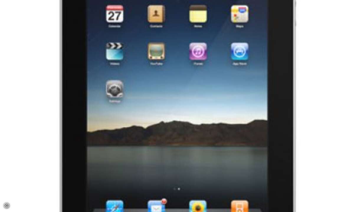 Apple iPad (Preis 16GByte Wi-Fi: ca. 510 €): Mit dem iPad hat Apple den Boom bei Tablet-PCs ausgelöst, die Konkurrenz müht sich bislang vergeblich, an diesen Erfolg mit eigenen Geräten anzuknüpfen. Das 9,7 Zoll große iPad hat einen Multitouch-Bildsch