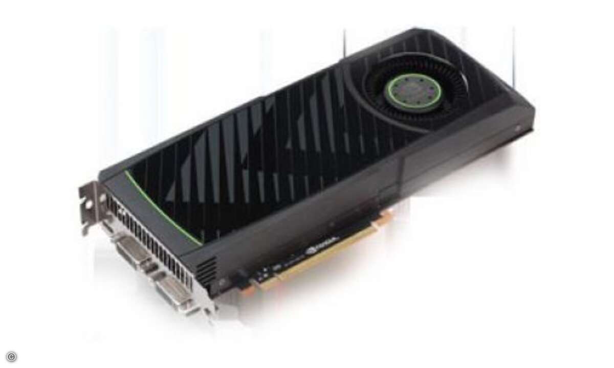 Nvidia GeForce GTX 580 (Preis: ca. 550 €): Die GeForce GTX 580 ist unzweifelhaft die stärkste GPU aus Nvidias neuer Fermi-Architektur, die für Parallelverarbeitung optimiert ist. Sie ist ein wahrer DirectX11-Leistungsbolide mit 25 bis 30 Prozent mehr