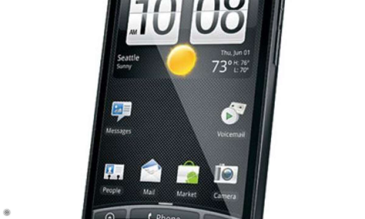HTC EVO 4G (Preis: ca. 600 €): Das HTC EVO 4G ist eine aufgebohrte Variante des HD und war das erste Mobiltelefon mit 4G-Standard. Das 4,3 Zoll große Smartphone ist ranvoll gepackt mit Features: Es bringt zwei Kameras mit - eine auf der Vorderseite f