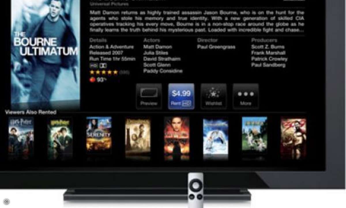 Apple TV (Preis: 119 €): Apple hat seinen digitalen Medienreceiver dieses Jahr gleichzeitig technisch generalüberholt und im Preis gesenkt. Die verbesserte Set-Top-Box ist jetzt kleiner als der Vorgänger und erlaubt es Nutzern, Onlinefilme (NetFlix,