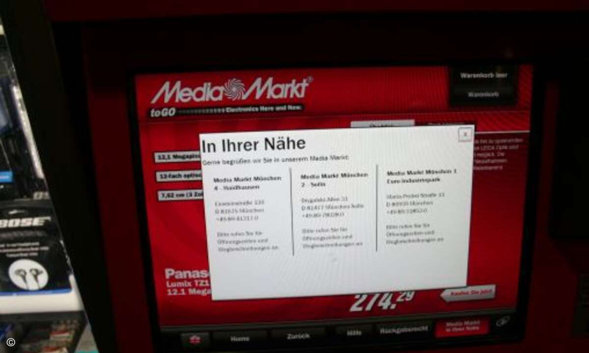 Hier finden die Kunden dann die richtigen Fillialen