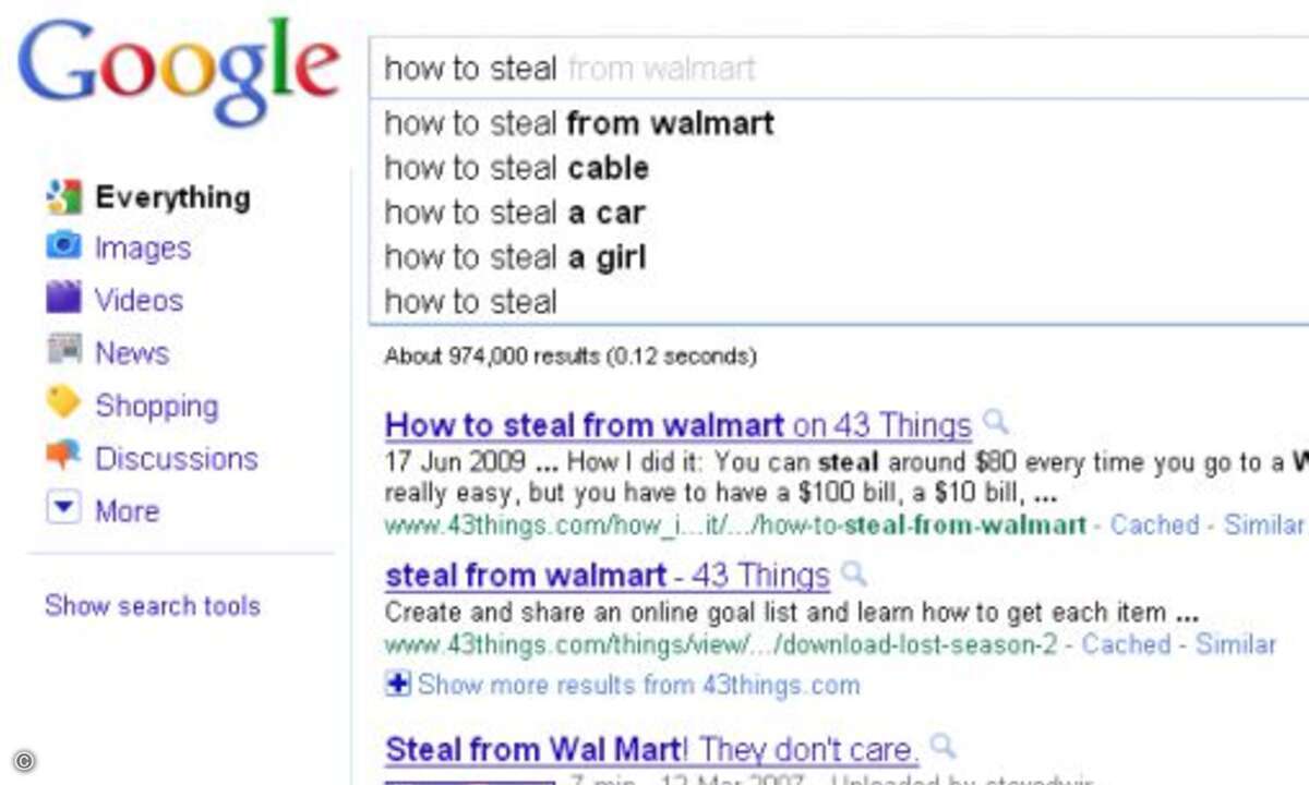 Beim Thema Diebstahl scheint es ein Unternehmen Google besonders angetan zu haben: Wer 