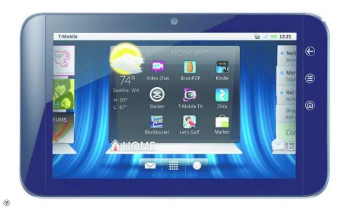 Dell Streak 7: - Bildschirmdiagonale: 7 Zoll - Bildschirmauflösung: 1280 x 800 Pixel - Betriebssystem: Android 2.2 - UMTS-Modul: ja - Preis: k.A.