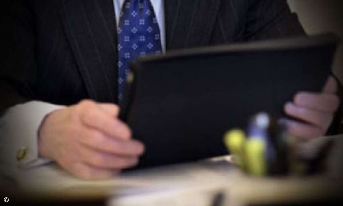 Auf der Präsentation der iPad-Zeitung