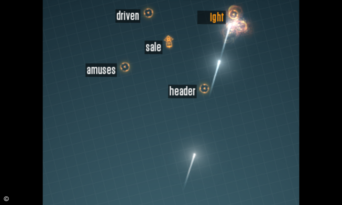 Die Community hat gesprochen und »Z-Type« zum beliebtesten Open Web Game gekürt. Dabei handelt es sich um einen Shooter der etwas anderen Art, bei welchen der Spieler Begriffe möglichst rasch eintippen muss, um diese zu Zerstören. www.phoboslab.org/z