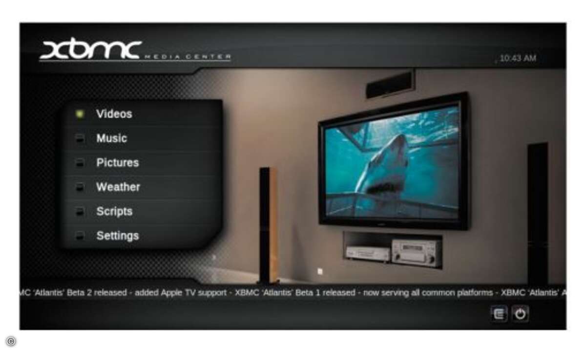 XBMC 10.0 (Autor: Team XBMC, Lizenz: kostenlos): Freies Mediacentersystem. XBMC 10.0 ist eine Media-Center-Software für die Wiedergabe von Musik, Filmen und Fotos. Sie unterstützt die meisten der gebräuchlichen Sound- und Video-Dateiformate, darunter
